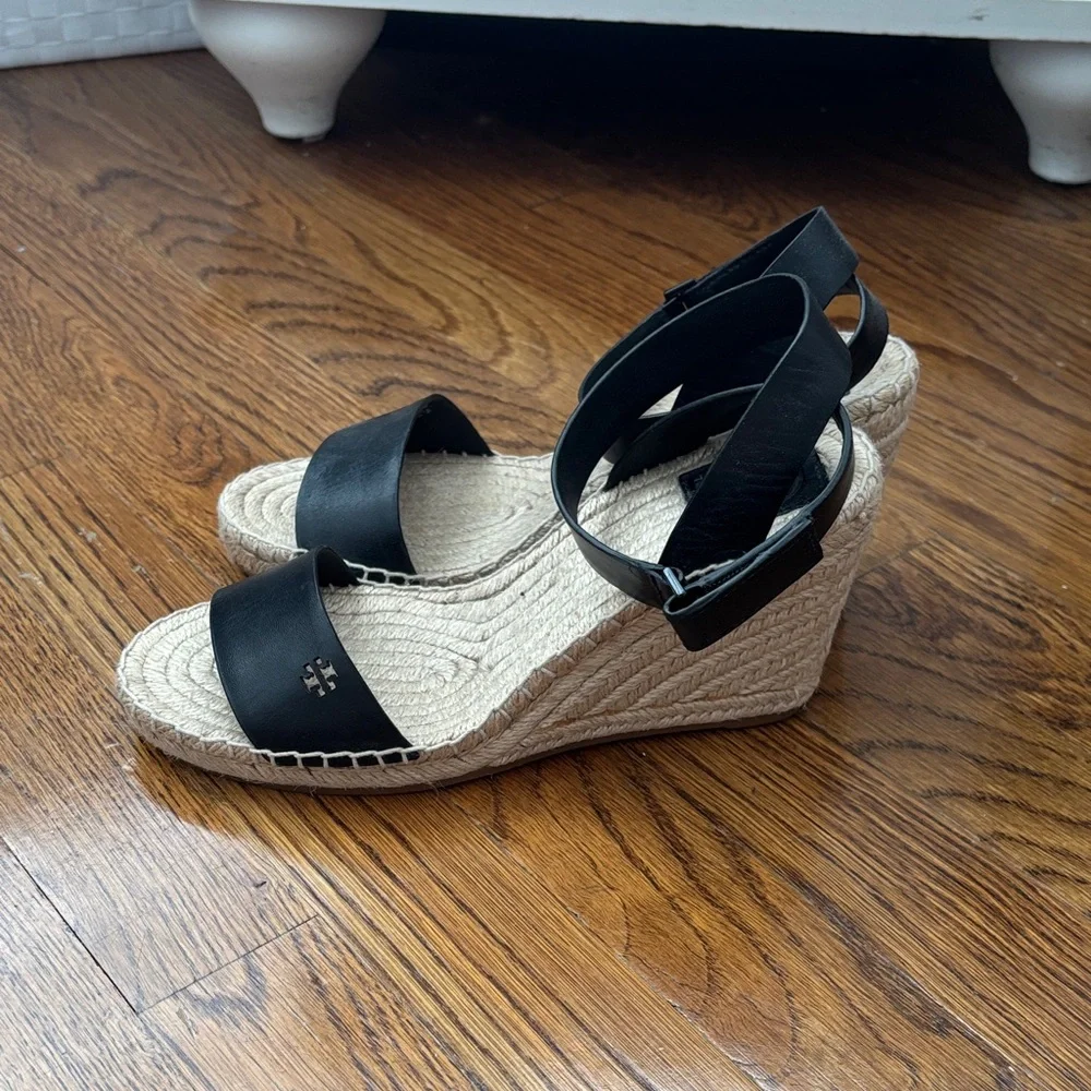 Tory Burch Black Espadrille Sandals - Picture 2 of 8